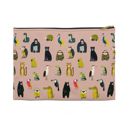 Jungle Animals Pattern Accessory Pouch