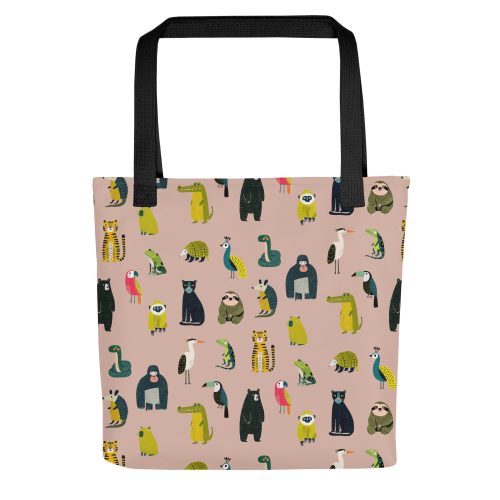 Jungle Animals Pattern Tote Bag