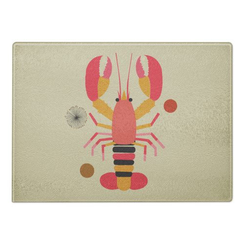 Lobster glass cutting board