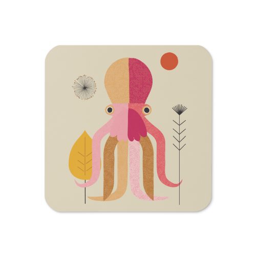 Octopus Cork-back coaster