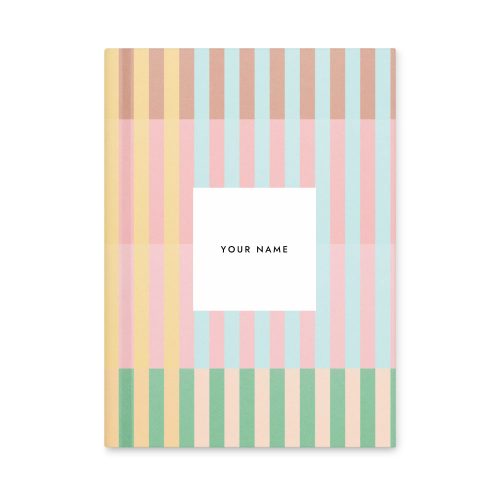 Personalise Apple Geo Lines Pattern Notebook