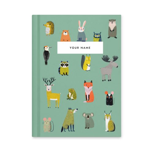 Personalise Forest Animals Pattern Notebook
