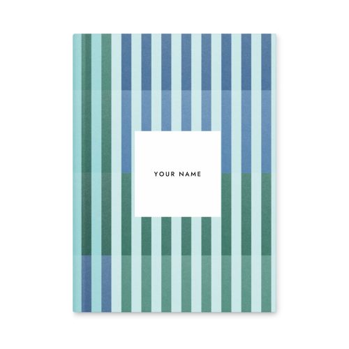 Personalise Purple Geo Lines Notebook