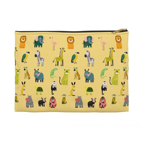 Safari Animals Pattern Accessory Pouch