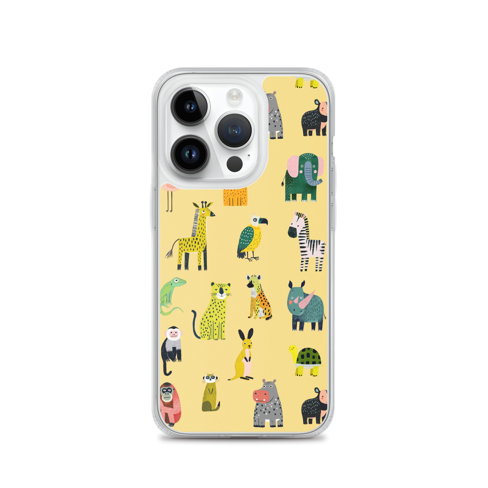 Safari Animals Pattern Clear Case for iPhone
