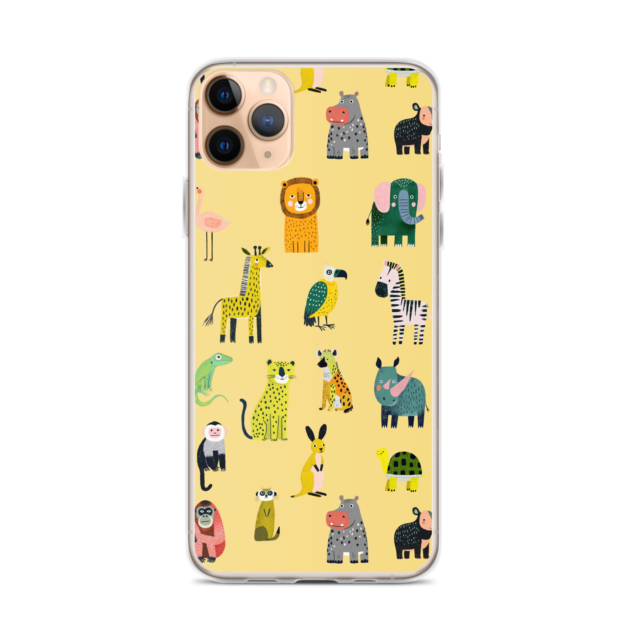 Safari Animals Pattern Clear Case for iPhone