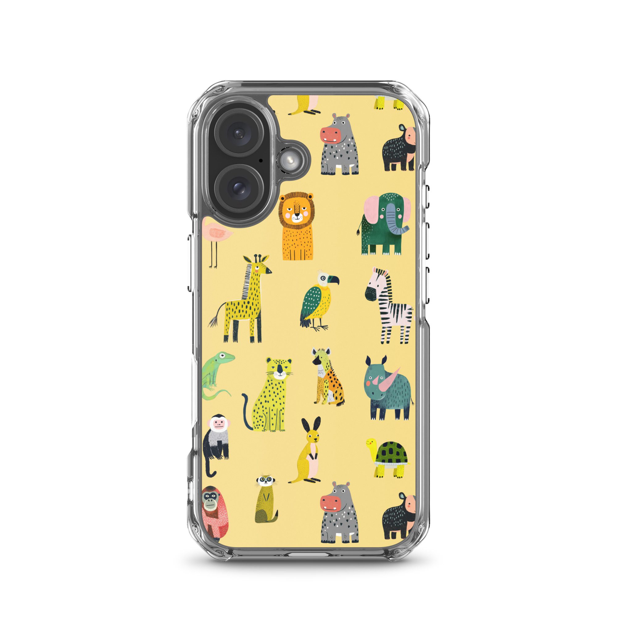 Safari Animals Pattern Clear Case for iPhone
