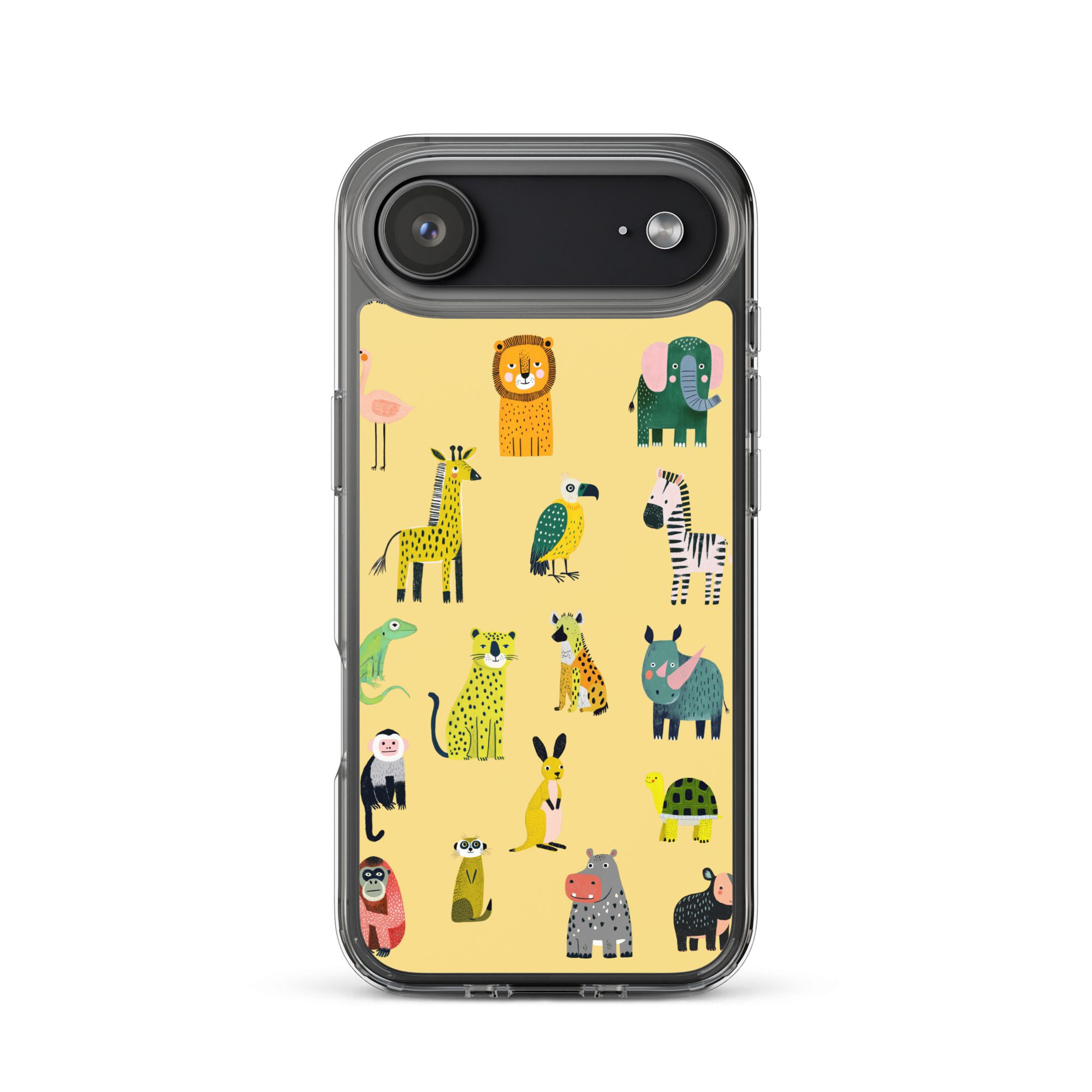 Safari Animals Pattern Clear Case for iPhone