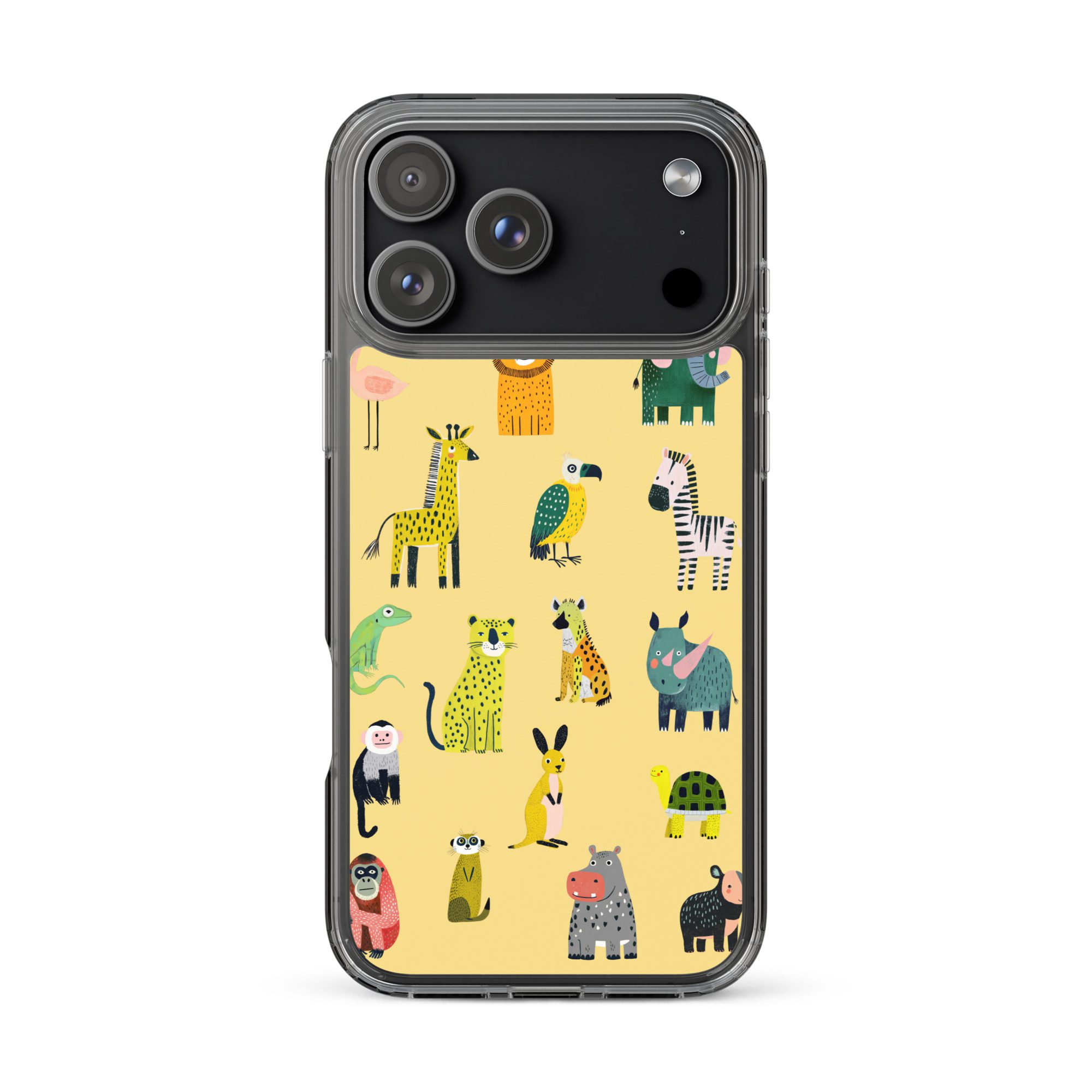 Safari Animals Pattern Clear Case for iPhone