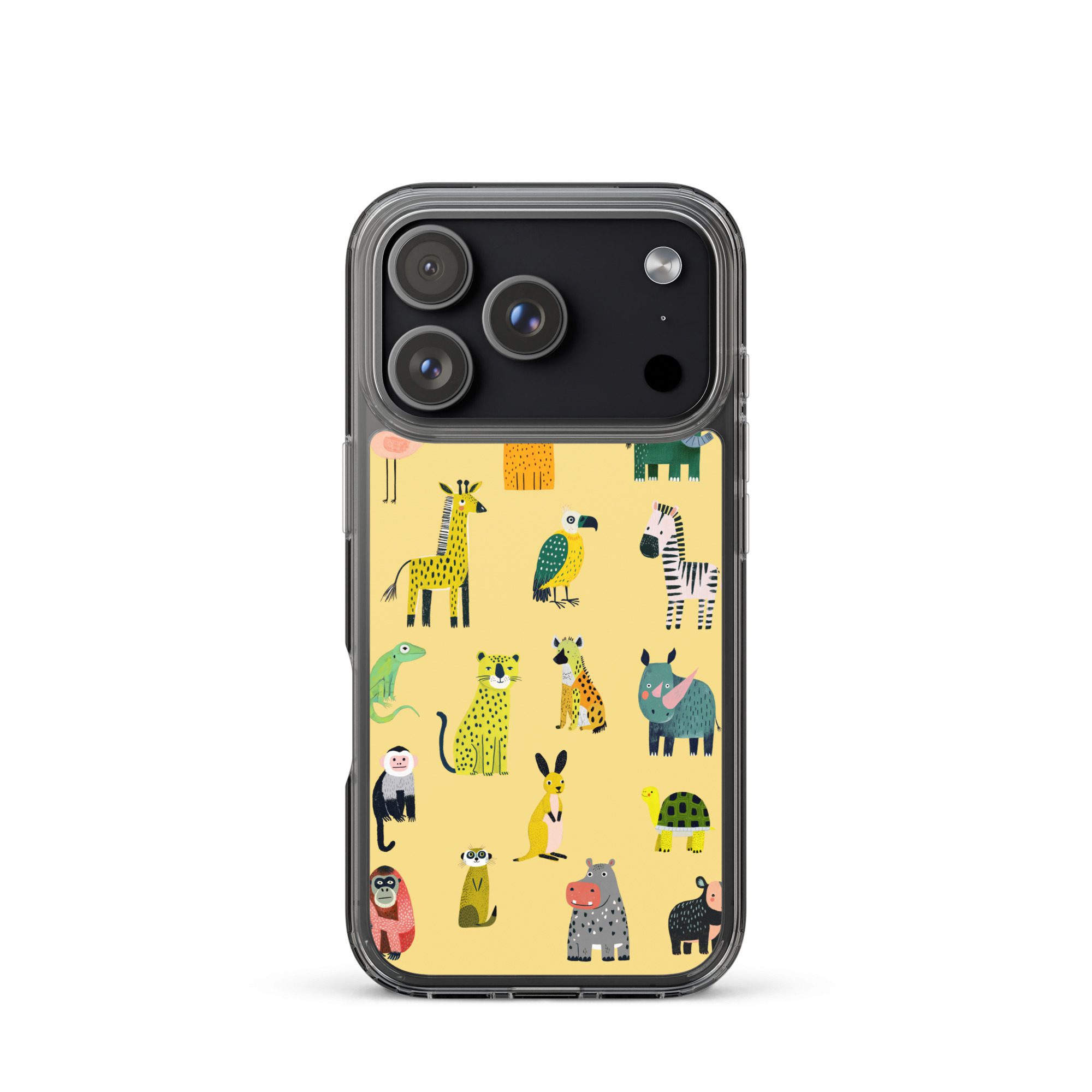 Safari Animals Pattern Clear Case for iPhone