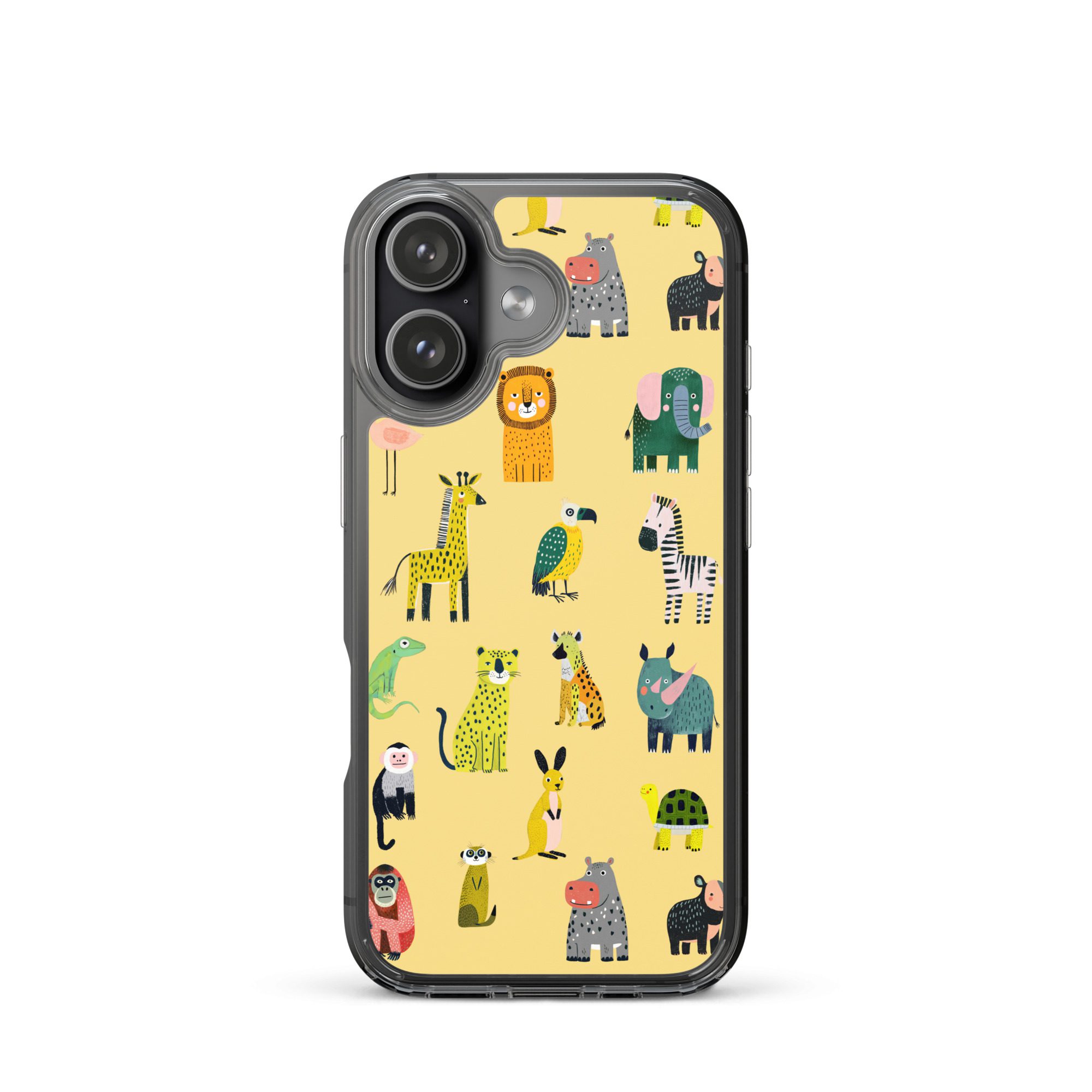Safari Animals Pattern Clear Case for iPhone