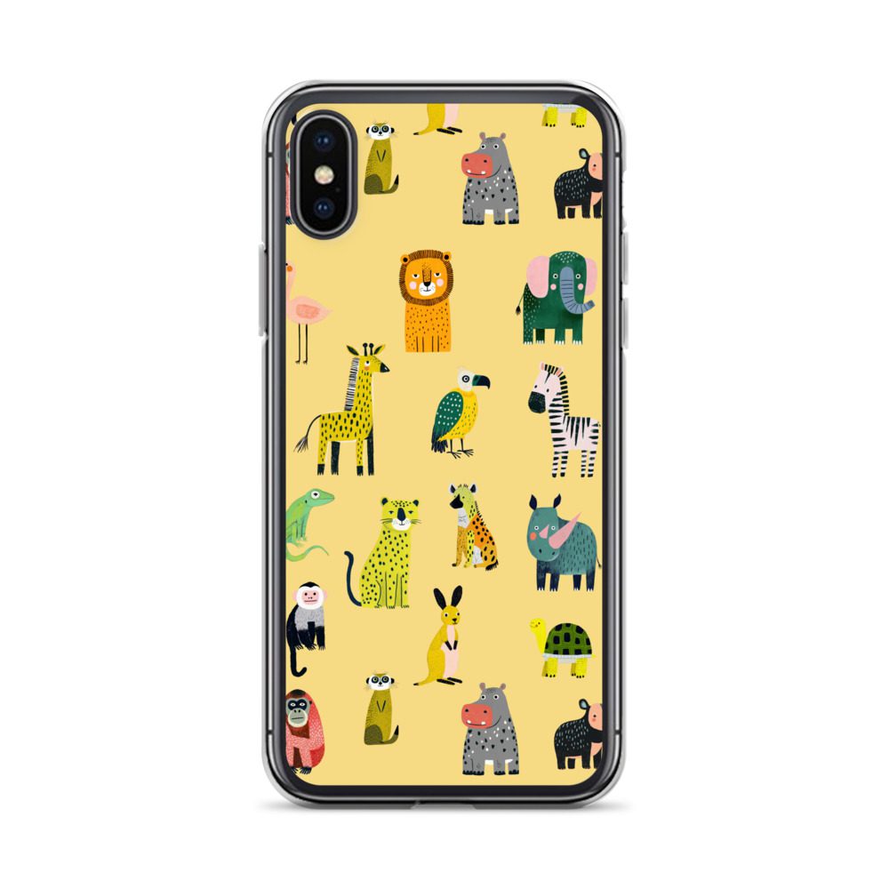 Safari Animals Pattern Clear Case for iPhone