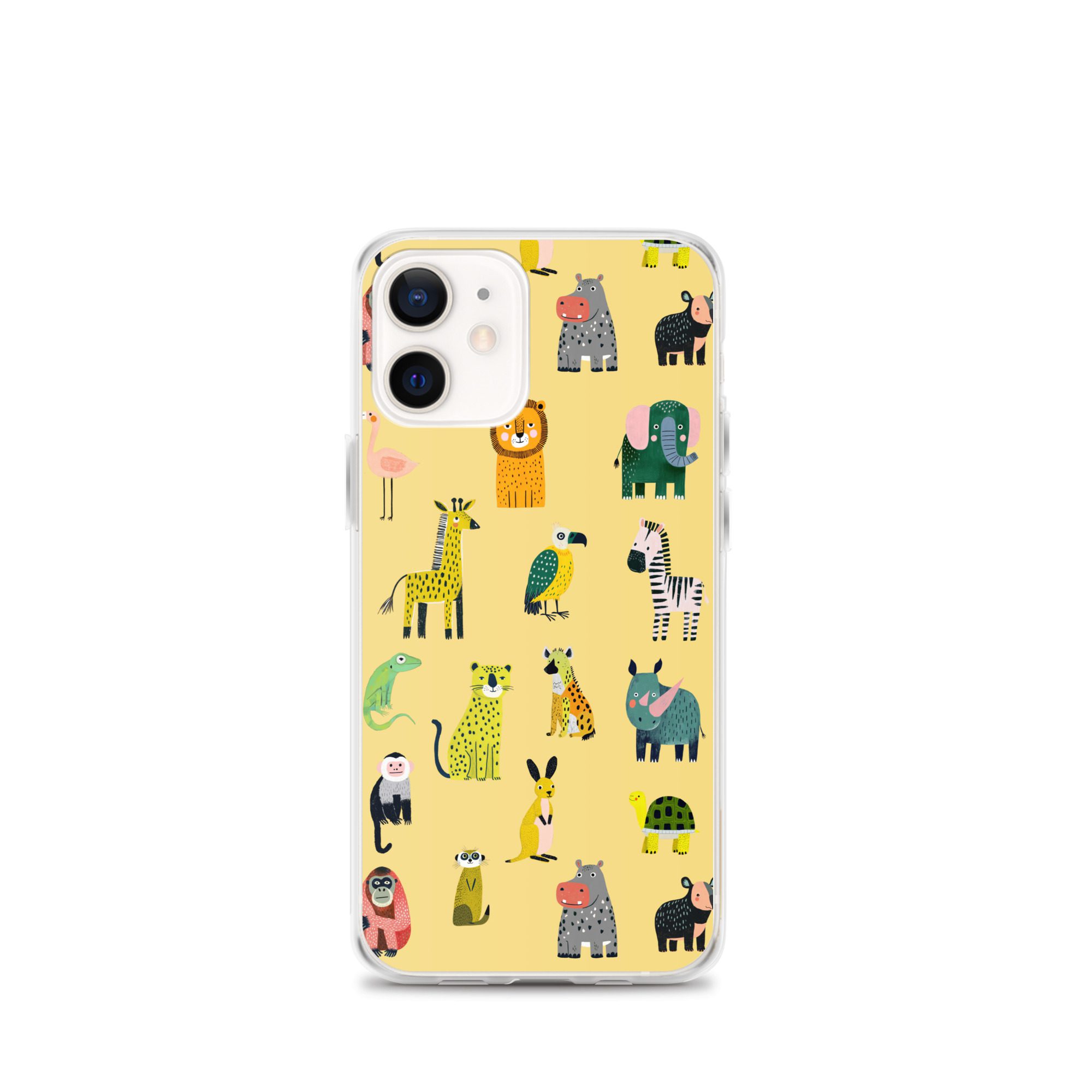Safari Animals Pattern Clear Case for iPhone
