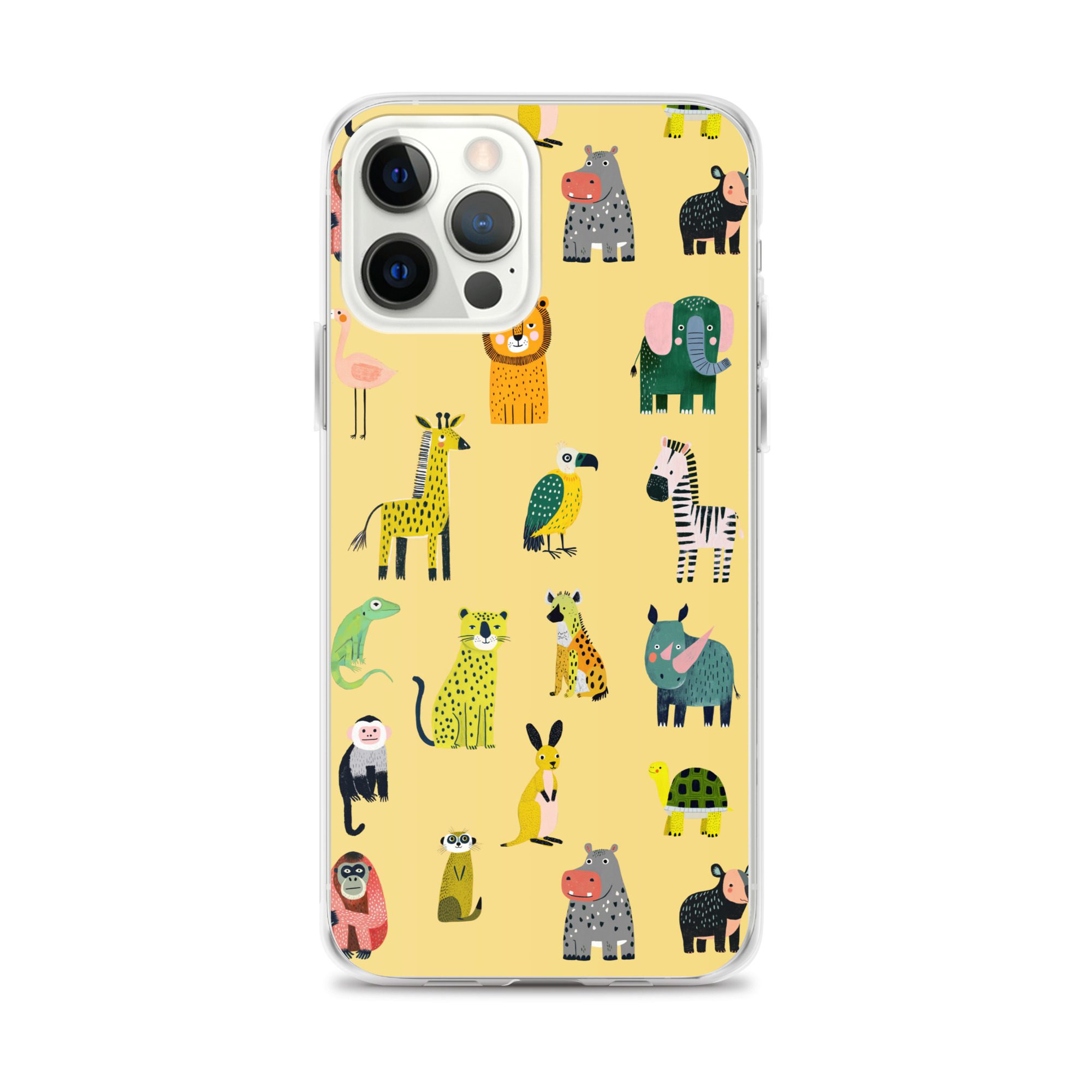 Safari Animals Pattern Clear Case for iPhone