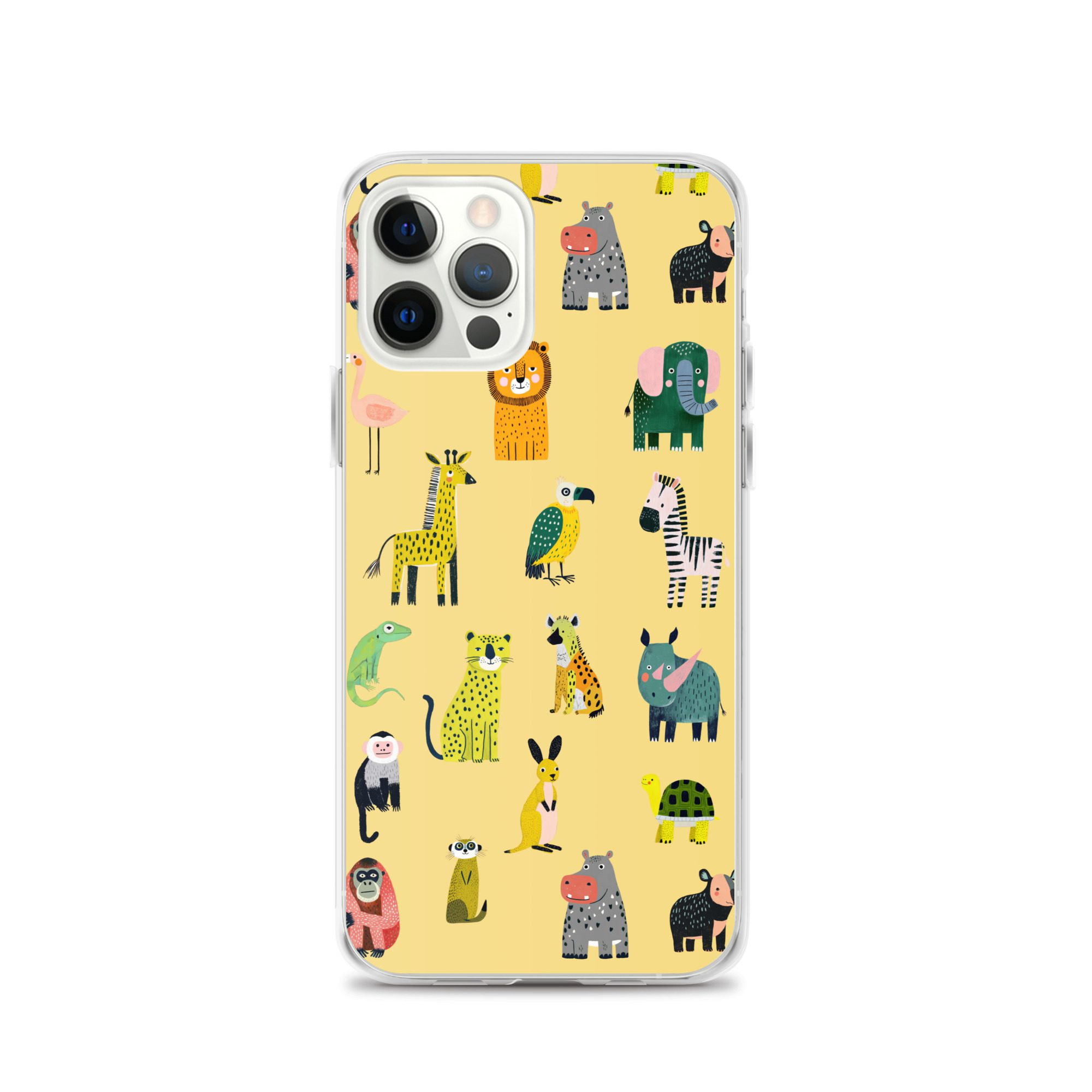 Safari Animals Pattern Clear Case for iPhone