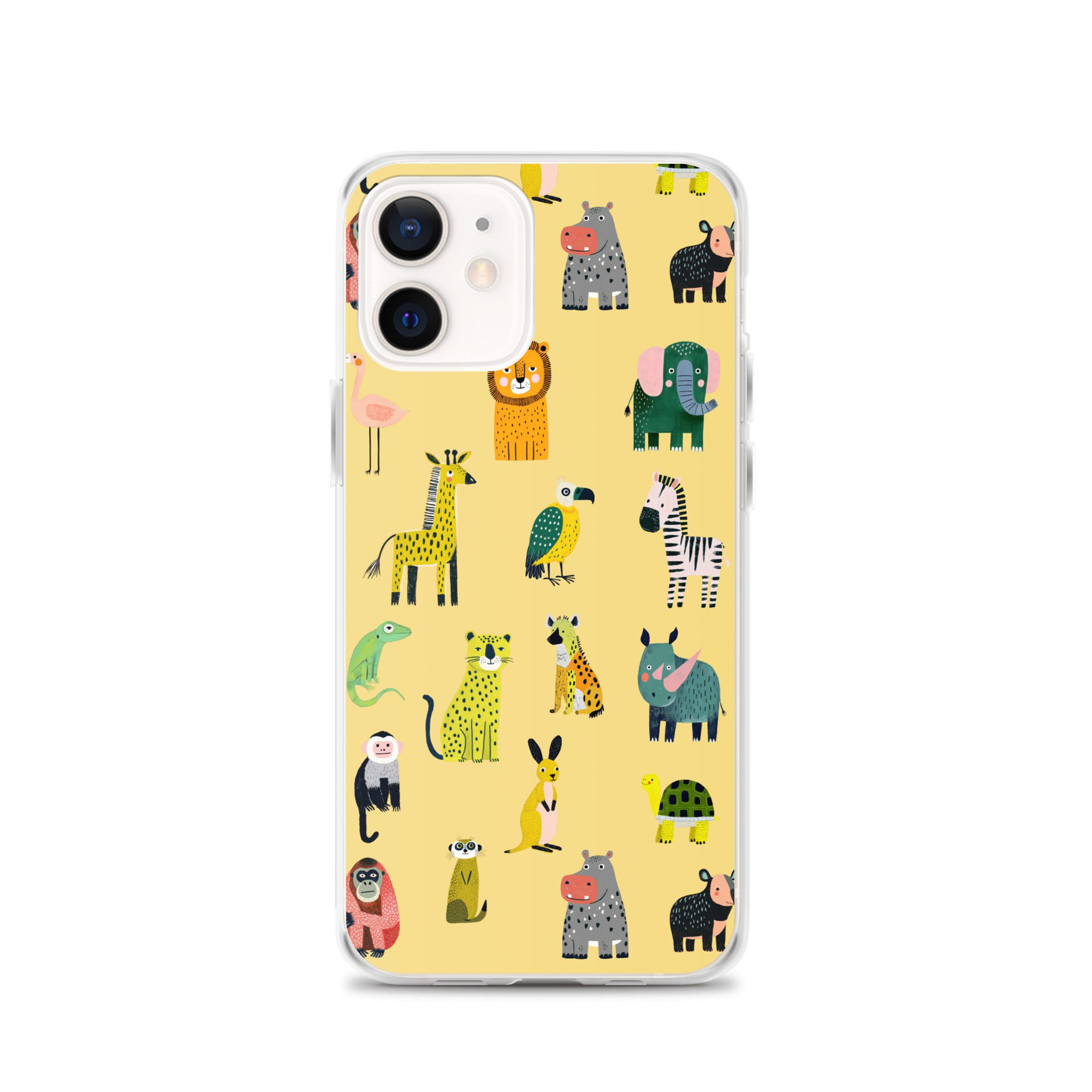 Safari Animals Pattern Clear Case for iPhone