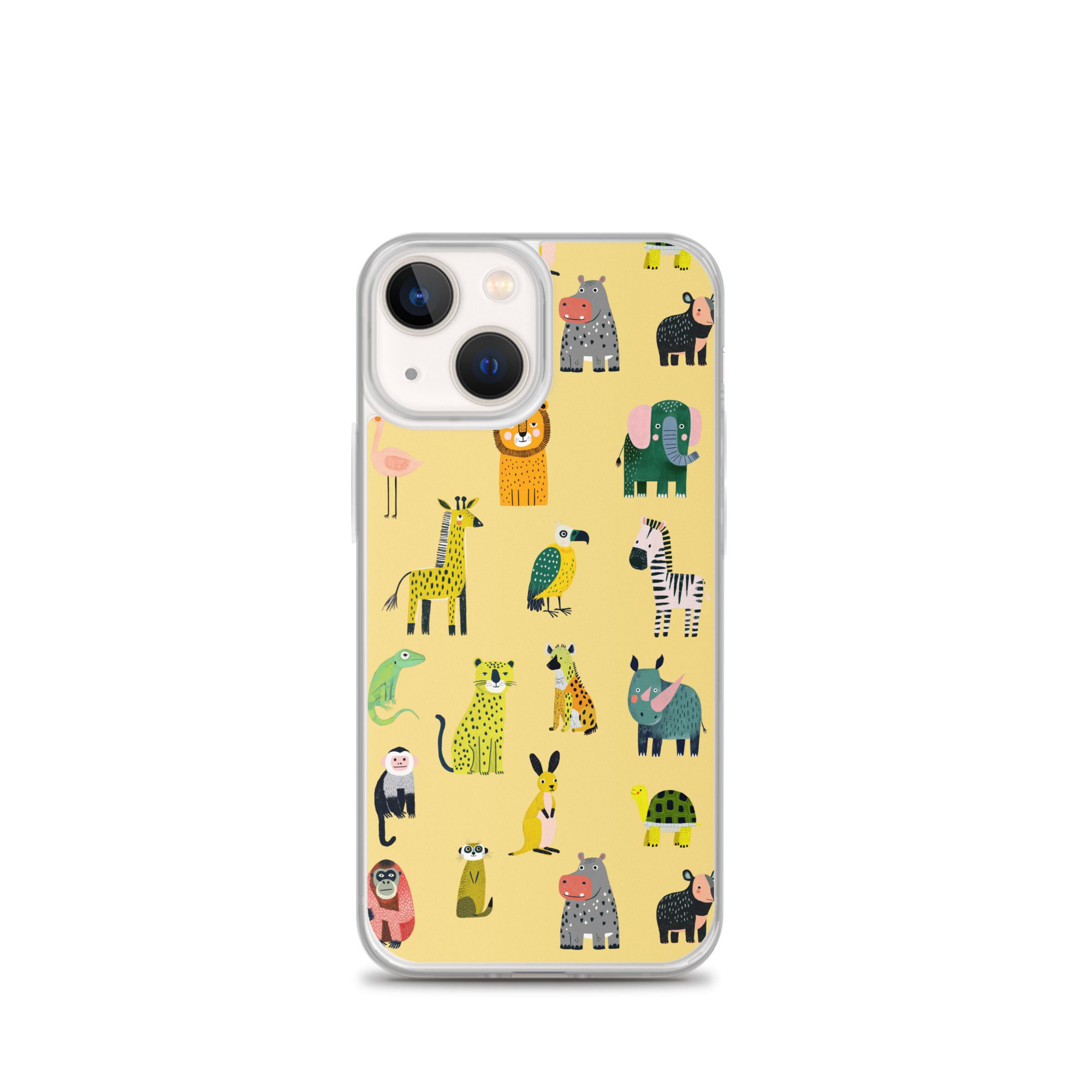 Safari Animals Pattern Clear Case for iPhone