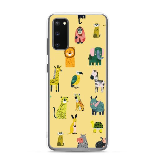 Safari Animals Pattern Clear Case for Samsung