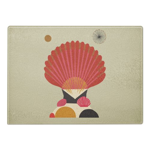 Sea Scallop glass cutting board