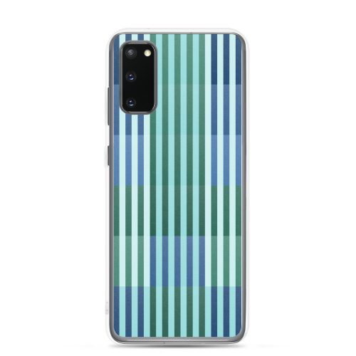Turquoise Geo Lines Clear Case for Samsung