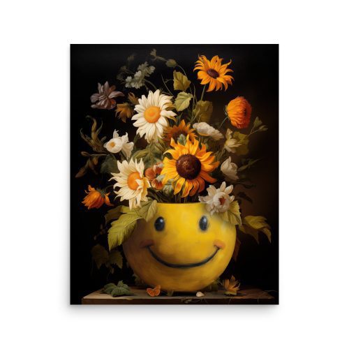 Smiley Vase Art Print