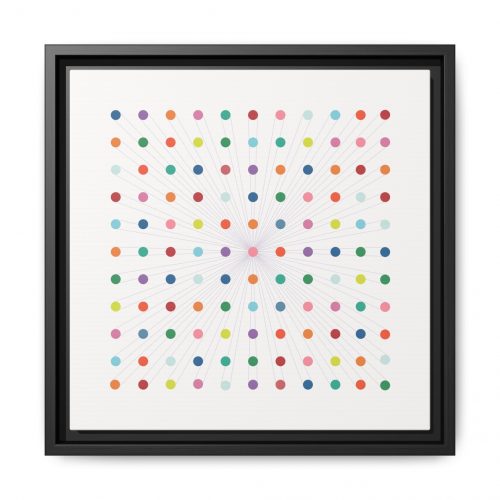 Dots Matte Canvas, Framed
