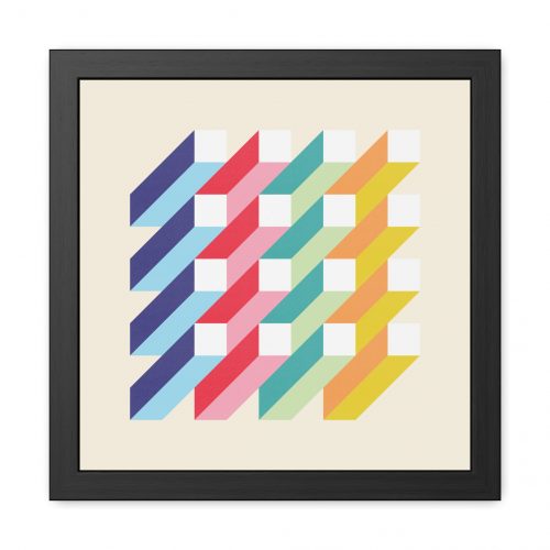 Isometric Squares Framed Art Print