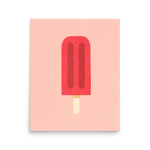 Raspberry Lolly Art Print