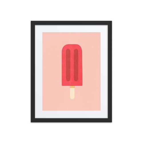 Raspberry Lolly Framed Art Print