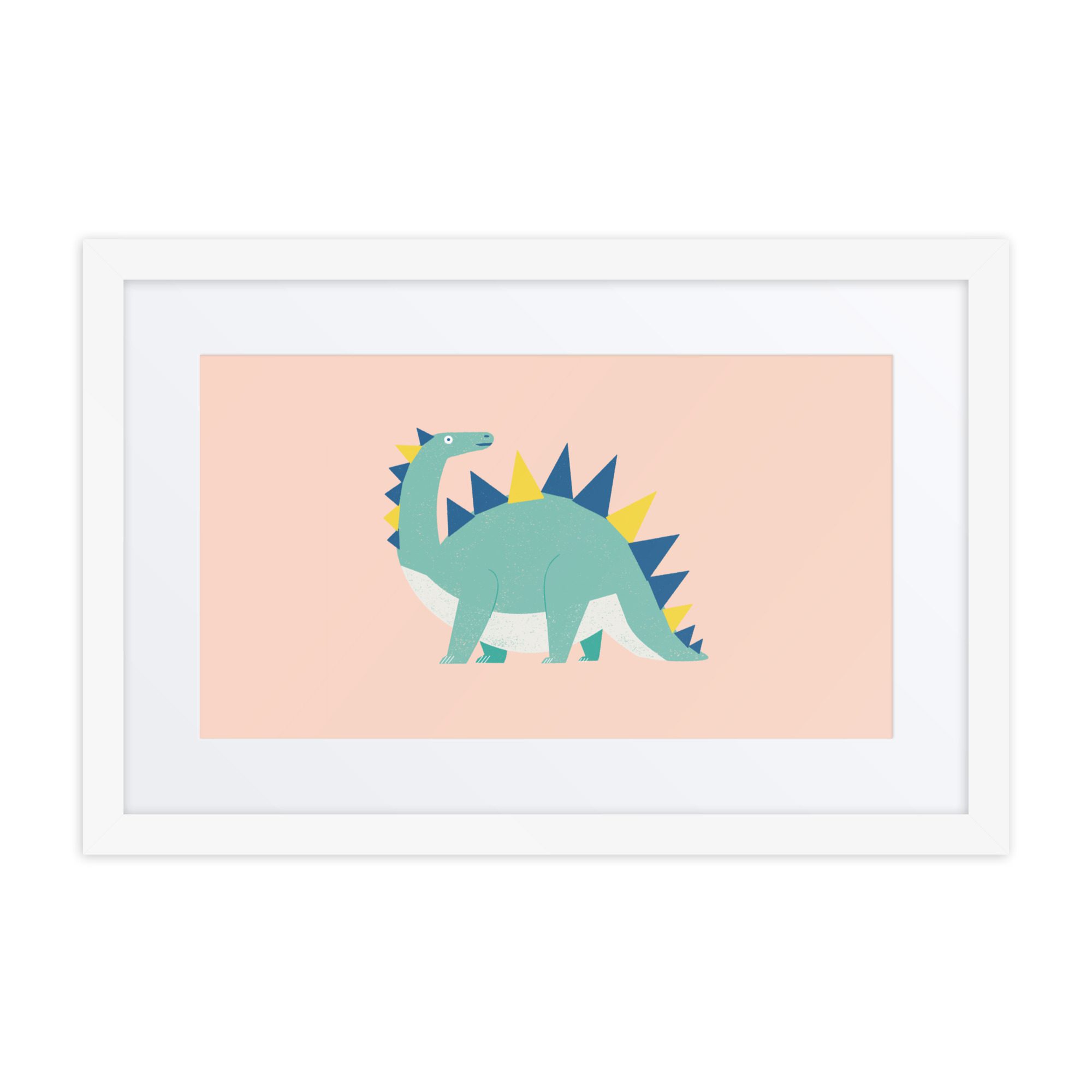 Stegosaurus Dinosaur Framed Art Print