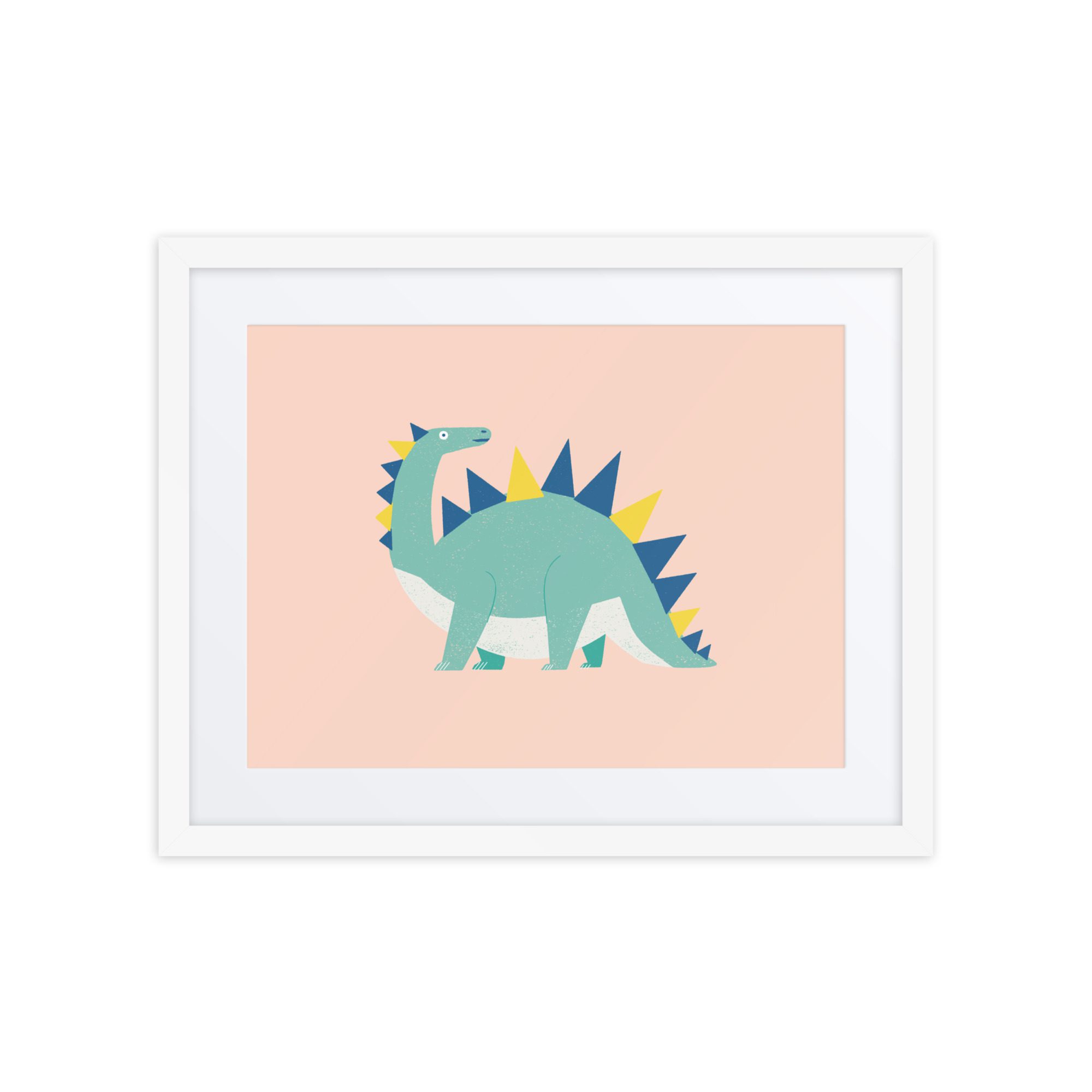 Stegosaurus Dinosaur Framed Art Print