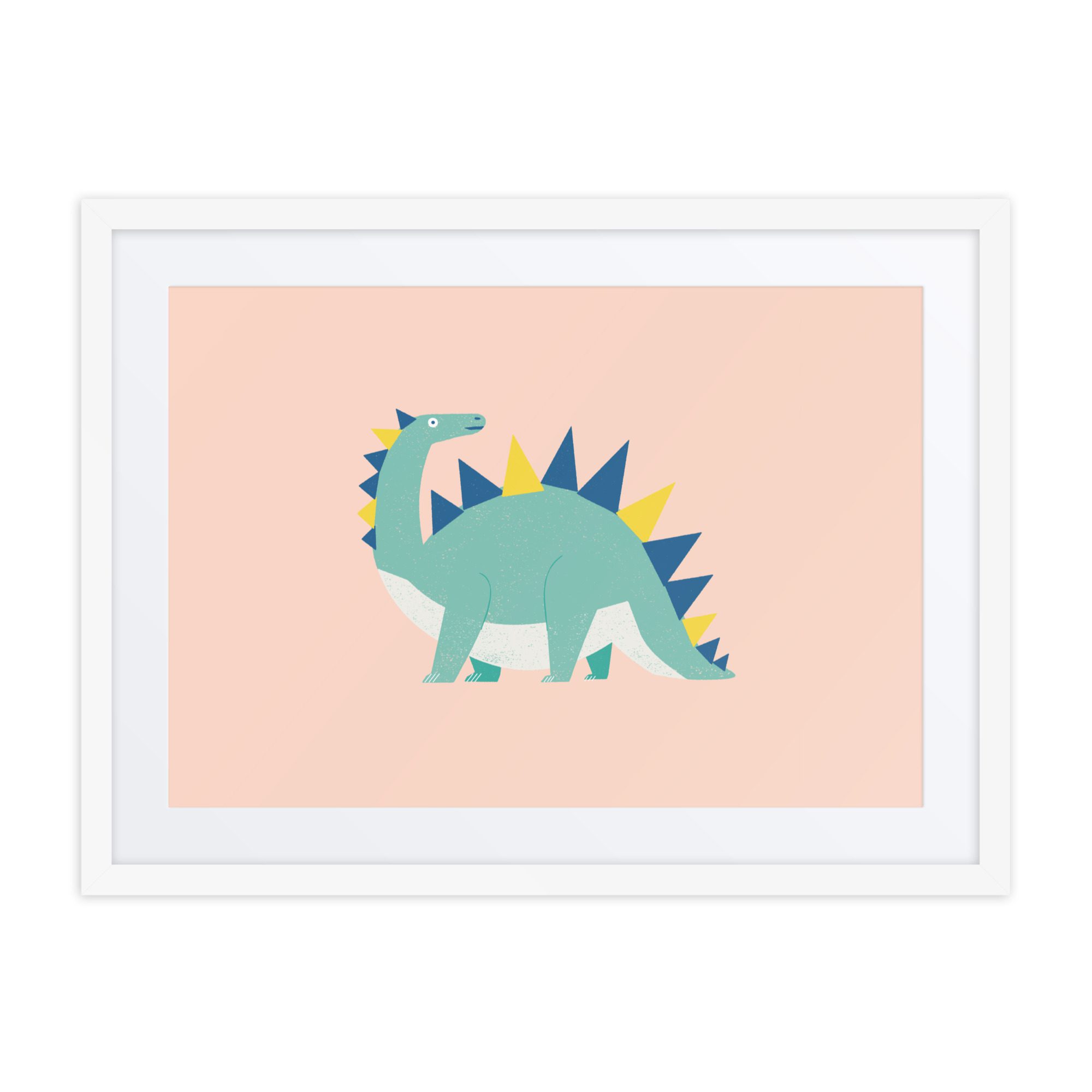 Stegosaurus Dinosaur Framed Art Print