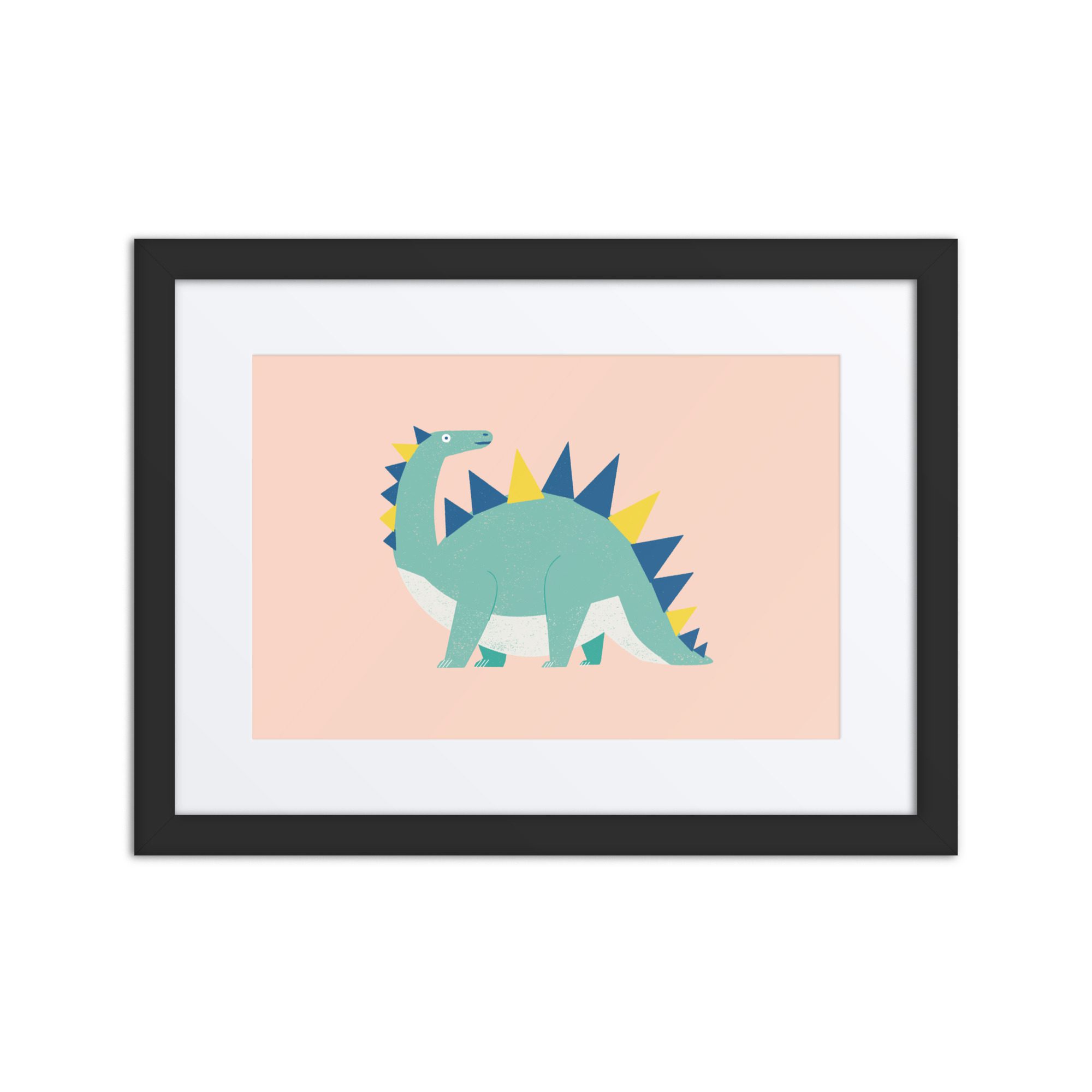 Stegosaurus Dinosaur Framed Art Print