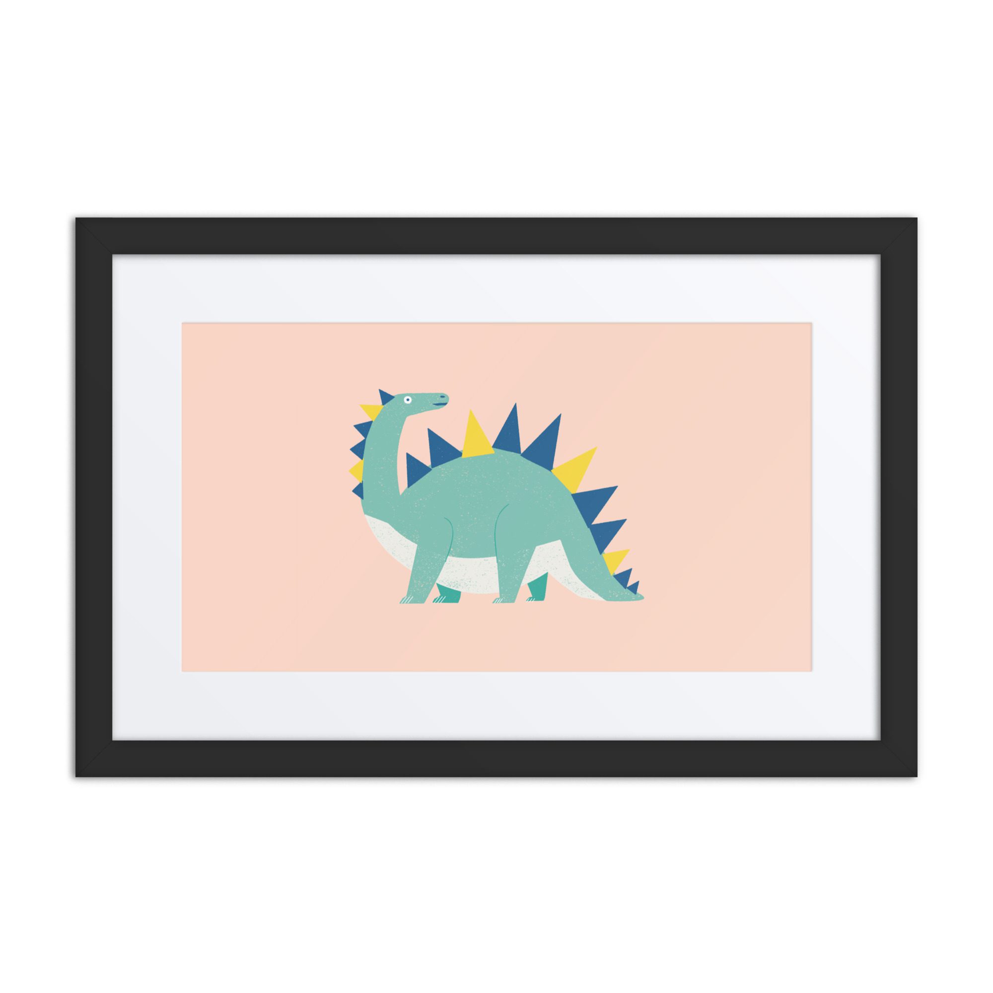 Stegosaurus Dinosaur Framed Art Print
