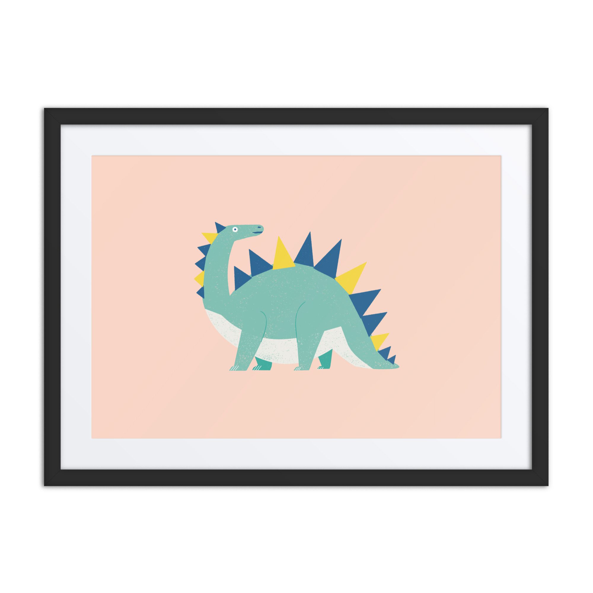 Stegosaurus Dinosaur Framed Art Print