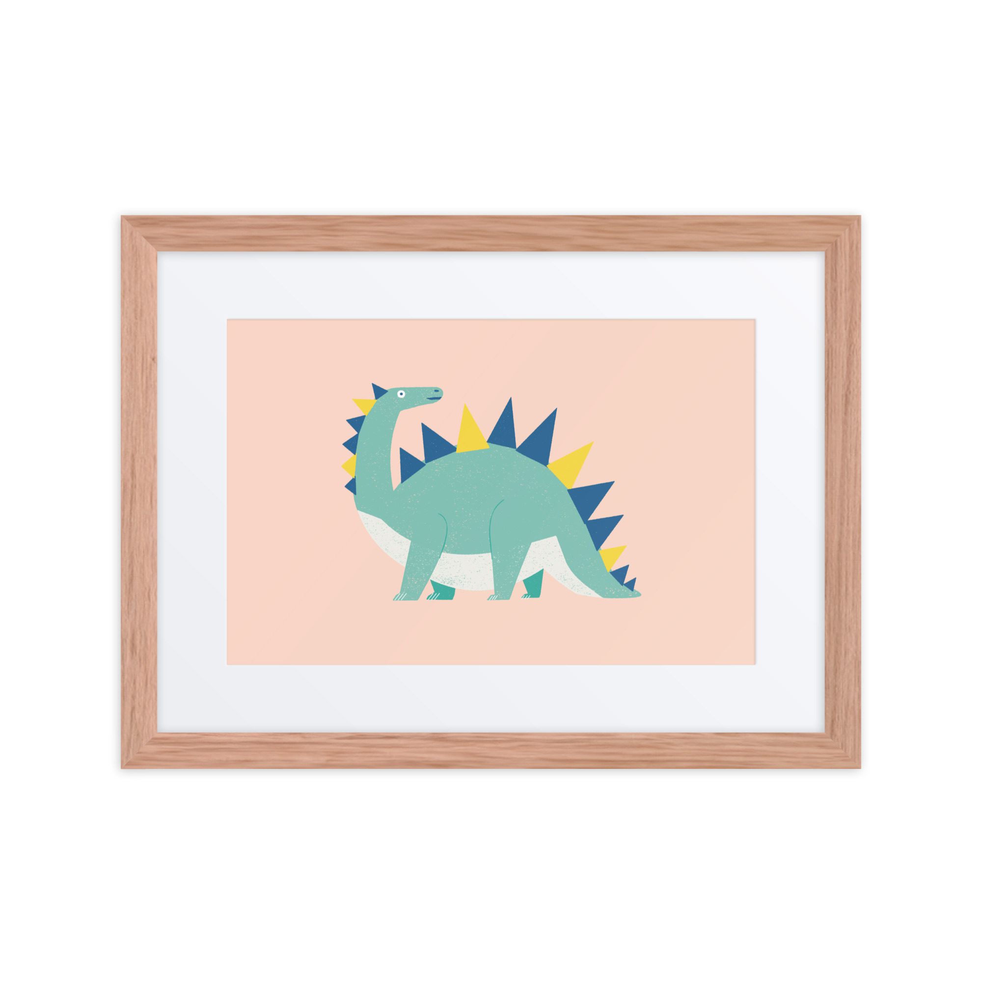 Stegosaurus Dinosaur Framed Art Print