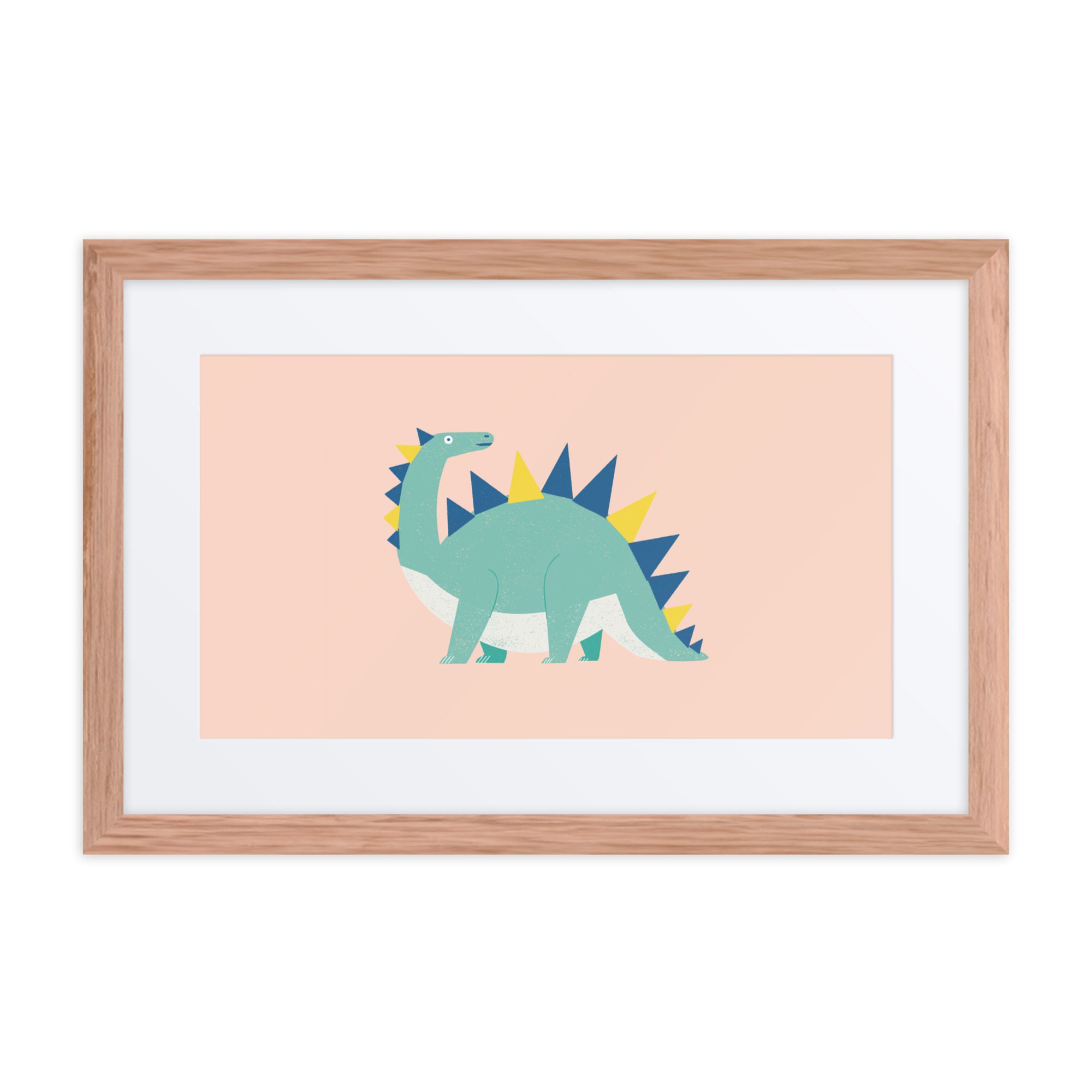 Stegosaurus Dinosaur Framed Art Print