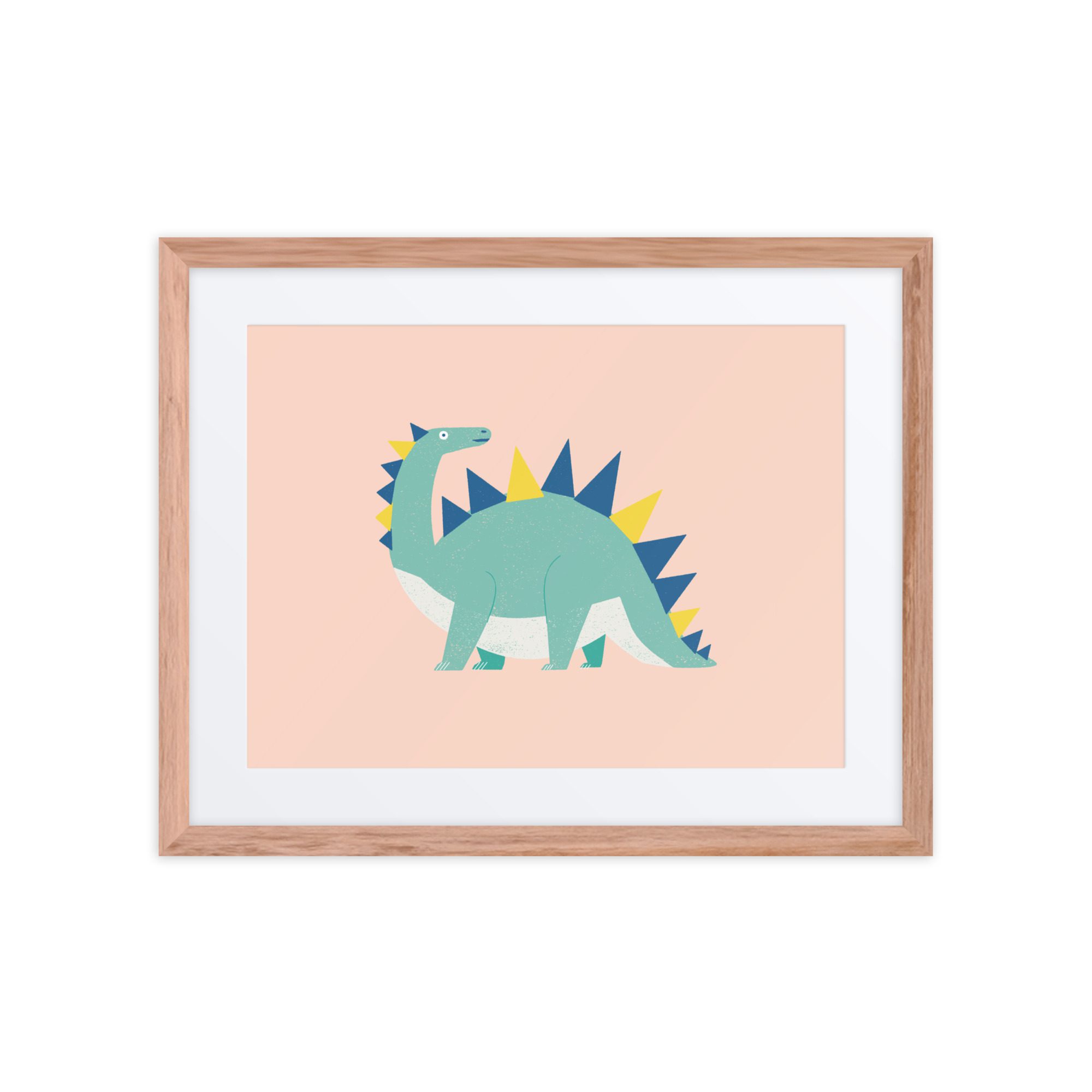 Stegosaurus Dinosaur Framed Art Print