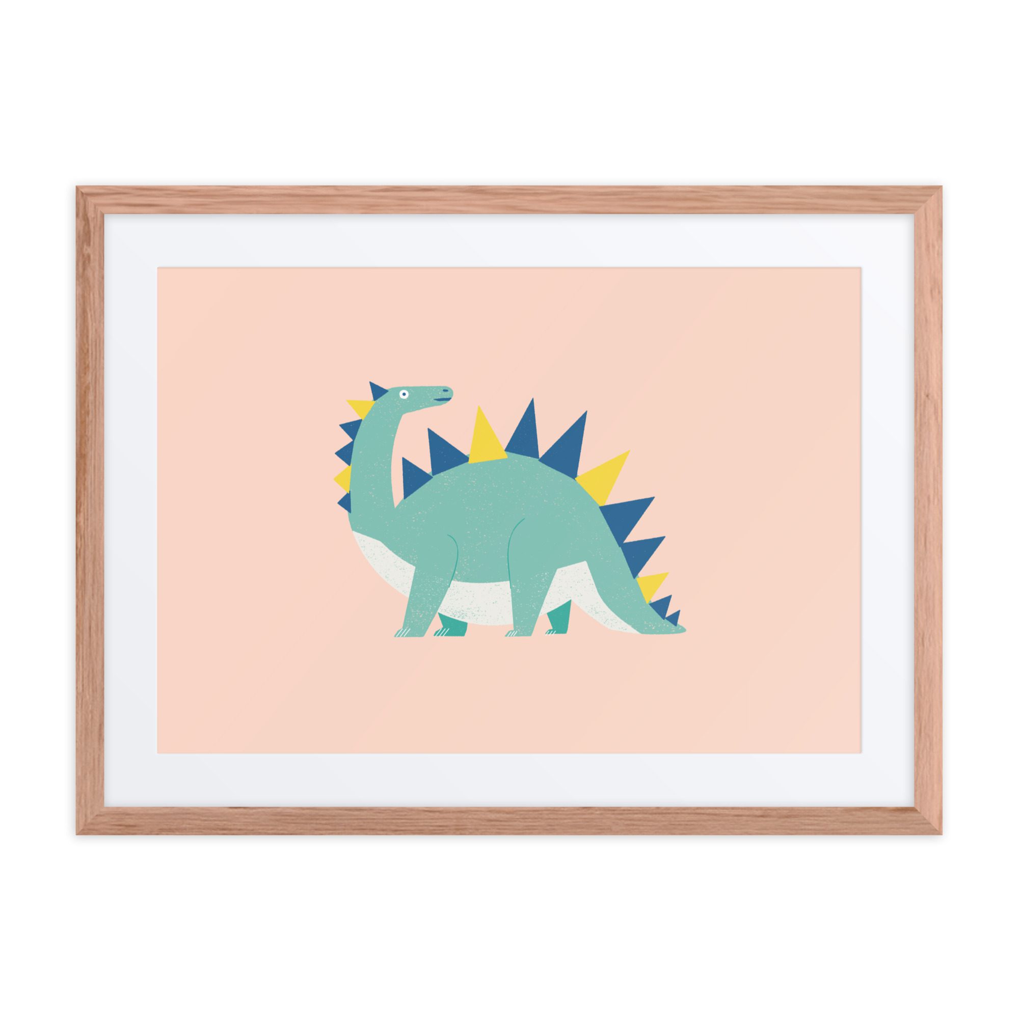 Stegosaurus Dinosaur Framed Art Print