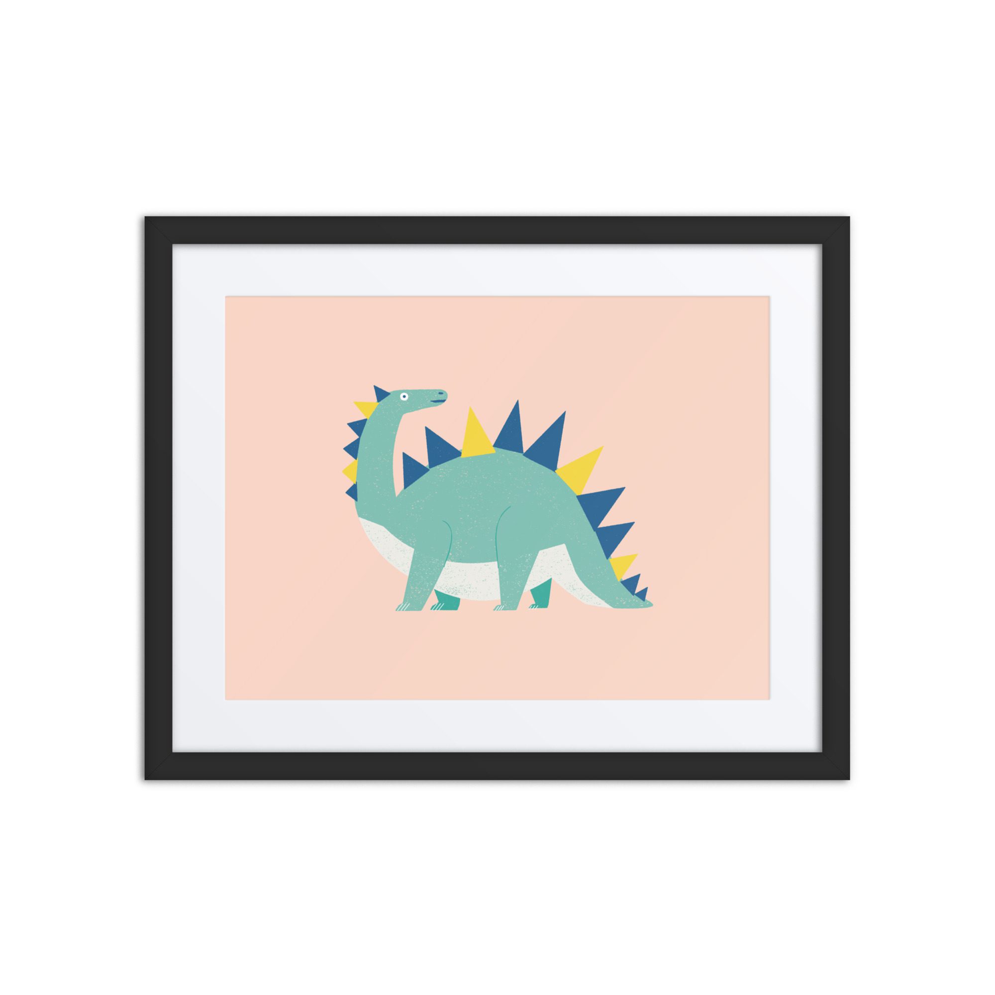 Stegosaurus Dinosaur Framed Art Print