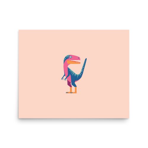 Velociraptor Dinosaur Art Print